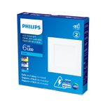 Plafon-embutir-Philips-quadrado-bivolt-Amarela---6W