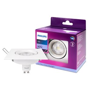 Philips Spot GU10 Led de embutir quadrado 5W branca BV GU10