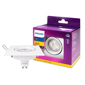 Philips Spot GU10 Led de embutir quadrado 5W amarela BV GU10