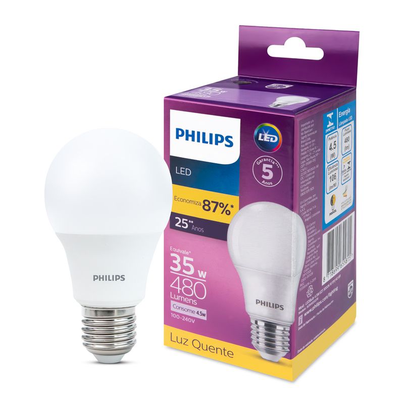 Lampada-Led-Philips-4.5W-bivolt-luz-amarela-3000K-base-E27