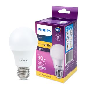 Lâmpada Led Philips 7W bivolt luz amarela 3000K base E27